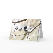 Cartão de Saudação Chickadee