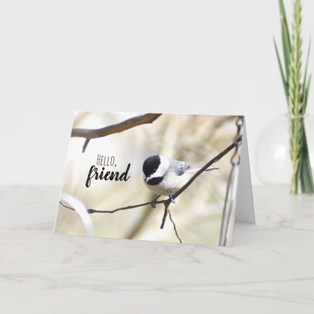 Cartão de Saudação Chickadee (Frente)