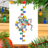 Cartão de saudação CHRISTMAS gatinho de Nicole Jan