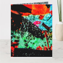 Cartão de Saudação Clara, abstrato de Flor Seco