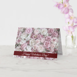 Cartão de Saudação - Colagem de Rosas Vitorianos