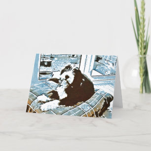 Cartão de saudação Collie Pup