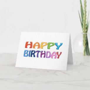Cartão de Saudação Colorido de ANIVERSÁRIO FELIZ 3
