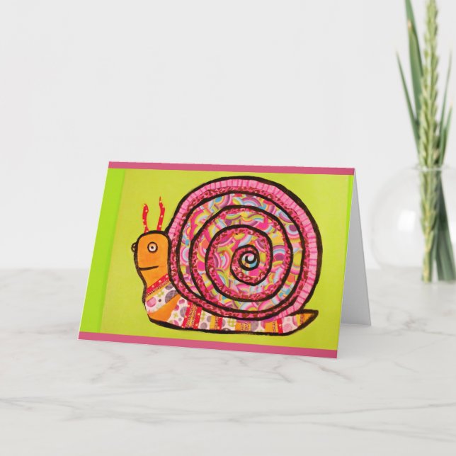 Cartão de saudação colorido e divertido (Frente)