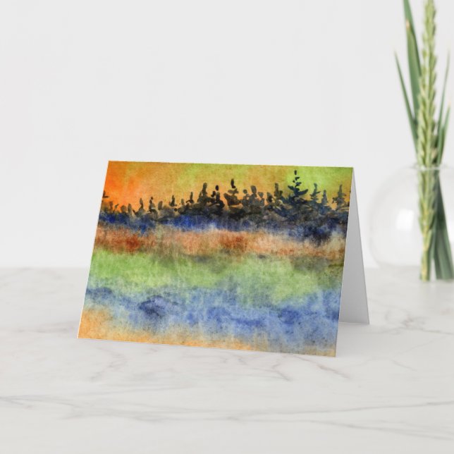 Cartão de Saudação "Colour Lake Mist" (Frente)