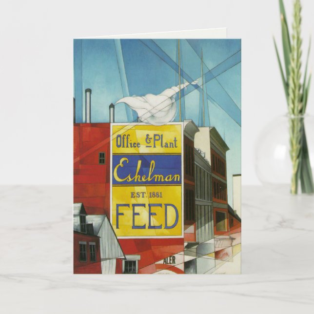 Cartão De Saudação Com A Pintura De Charles Demuth (Frente)