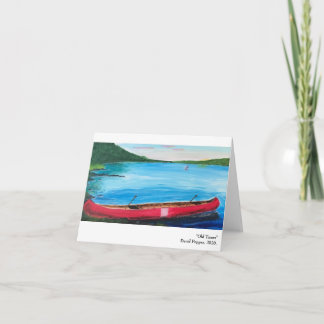Cartão de Saudação com Canoe