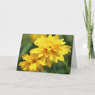 Cartão de saudação com capa floral amarela