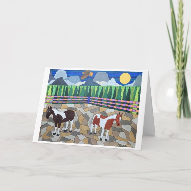 Cartão De Saudação Com Desenho De Vidro Estreitado (Frente)