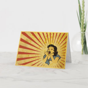 Cartão de saudação com desenho Legal de Vintage Gi