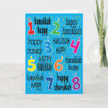 Cartão de Saudação com Envelope "8 Noites de Hanuk<br><div class="desc">"8 noites de Hanukkah" - Cartão com Envelope. Para personalizar este cartão, simplesmente exclua o dentro de texto e adicione o seu próprio estilo de fonte, cor, tamanho e texto favoritos. Obrigados para parar e comprar por aqui. Muito apreciado!! Feliz Hanukkah!Tamanho: Os cartões de saudação personalizados da Zazzle (5" x...</div>