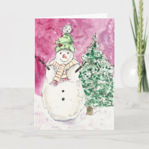 Cartão de saudação com impressão de aquarela Bundl