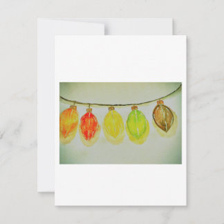 Cartão de saudação com luz.