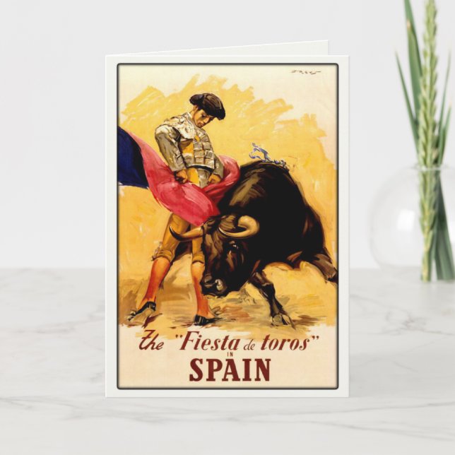 Cartão de saudação com Poster de combate em espanh (Frente)