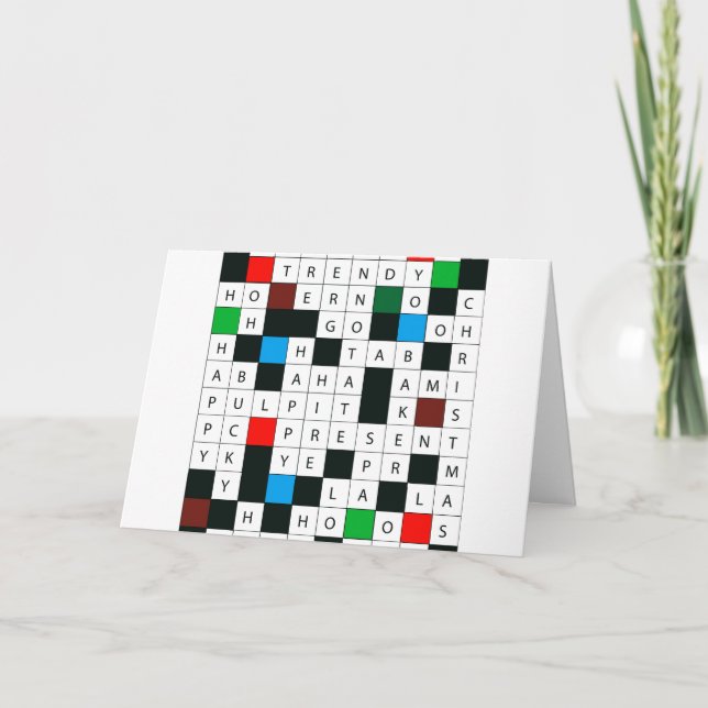 Cartão de Saudação com Temas de Natal (Frente)