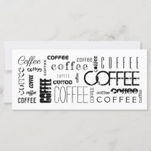 Cartão de Saudação com Tipografia do Café