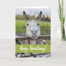 Cartão de saudação "Continue sorrindo" de Donkey s