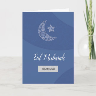 Cartão de Saudação Corporativo Eid - Azul