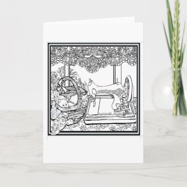 Cartão de saudação Crafty Kittens por imAGYnações (Frente)