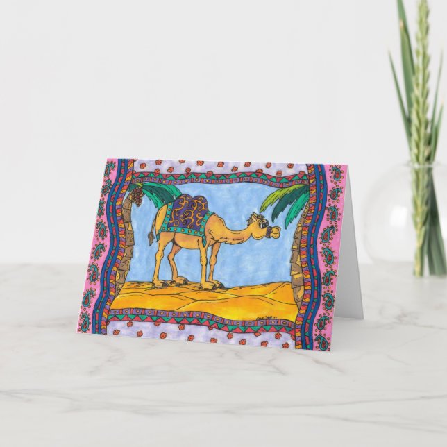 Cartão de Saudação Crazy Camel (Frente)