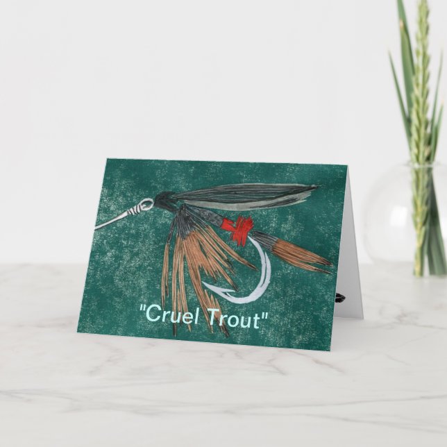 Cartão de Saudação "Cruel Trout" (Frente)
