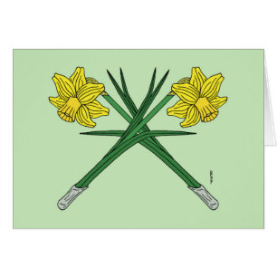 Cartão de Saudação Cruzado Daffodils