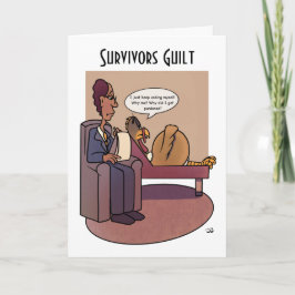 Cartão de Saudação Culpado de Sobrevivência