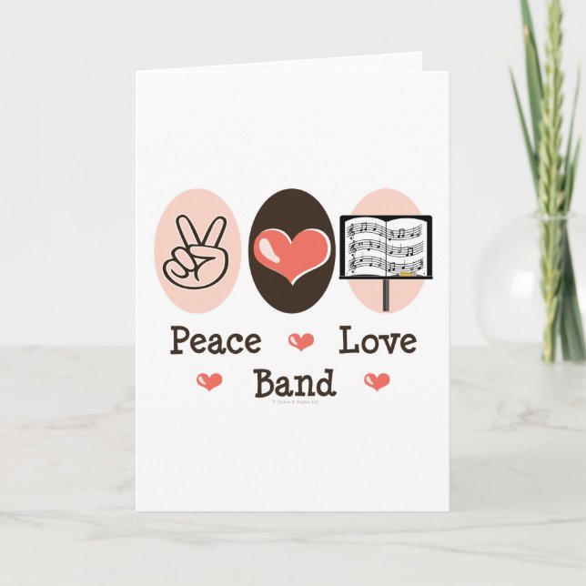 Cartão de Saudação da Banda Peace Love (Frente)