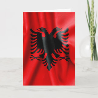 Cartão de Saudação da Bandeira da Albânia