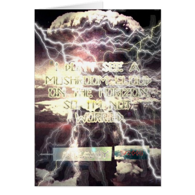 Cartão de saudação da Bomba Atômica (Frente)