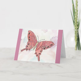 Cartão de Saudação da Borboleta de Aquarela