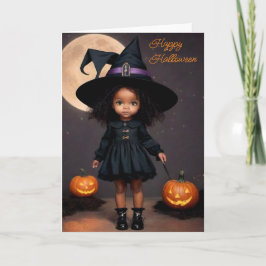 Cartão de Saudação da Bruxa de Halloween