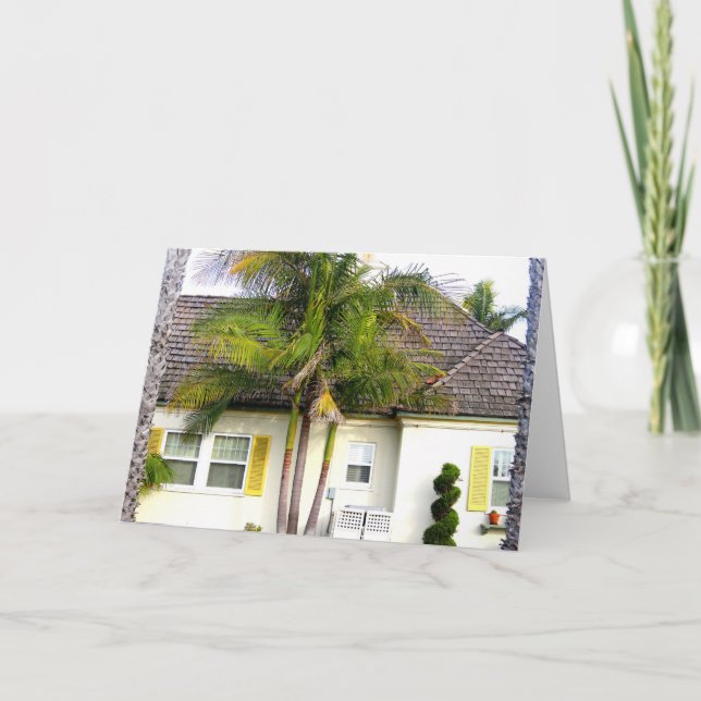 cartão de saudação da casa de praia (Frente)