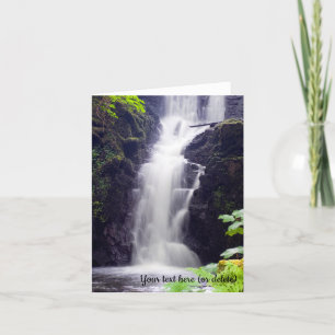 Cartão de saudação da cascata escocesa