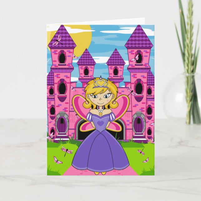 Cartão de Saudação da Fada Fátea Princesa (Frente)