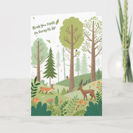 Cartão de Saudação da Floresta Whimsérica