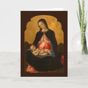 Cartão de saudação da Madonna & Child art