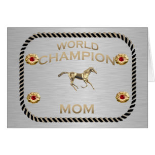 Cartão de Saudação da Mãe do campeão mundial