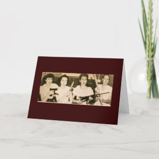 Cartão de Saudação da Mamãe de Embalagem de Pistol