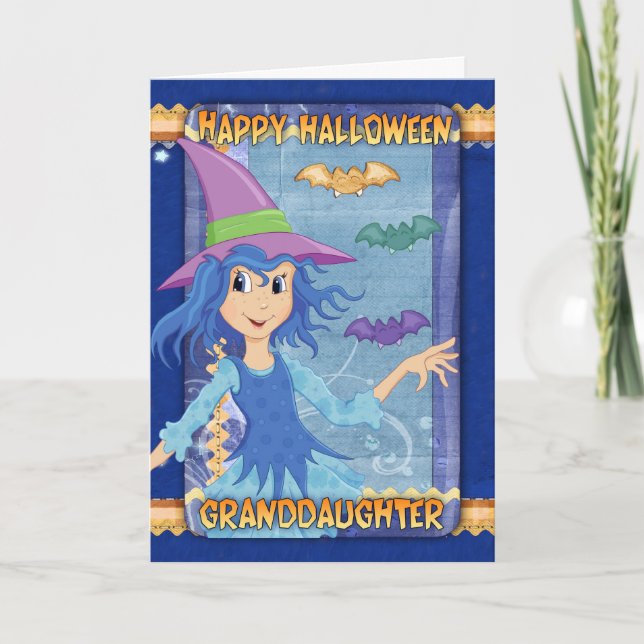 cartão de saudação da neta halloween (Frente)