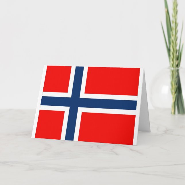 cartão de saudação da noruega (Frente)