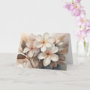 Cartão de Saudação da Plumeria Branca Maui