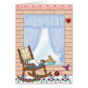 cartão de saudação da porta frontal