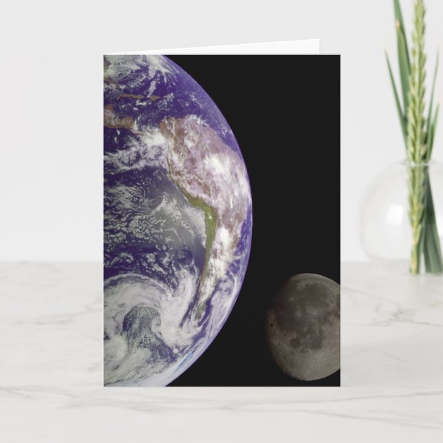 Cartão de Saudação da Terra e da Lua (Frente)