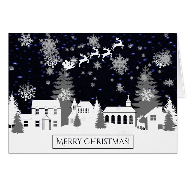 Cartão de Saudação da Vila de Natal (Frente Horizontal)