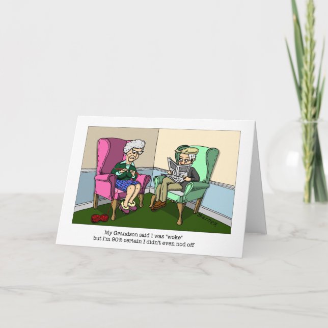 Cartão de saudação da Vovó despertada (Frente)
