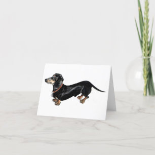 cartão de saudação dachshund 'long dog'