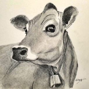 Cartão de saudação Daisy Cow