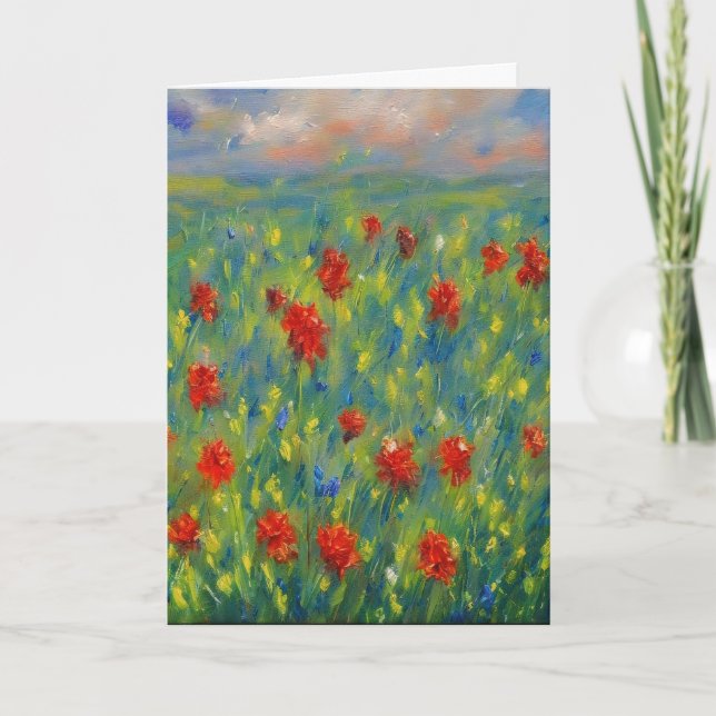 Cartão de Saudação das Flores 7 (Frente)