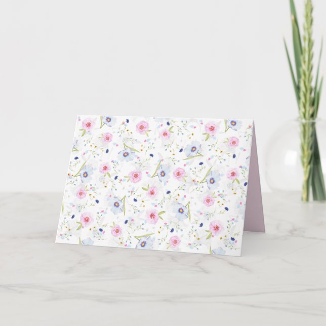 cartão de saudação das flores da primavera (Frente)